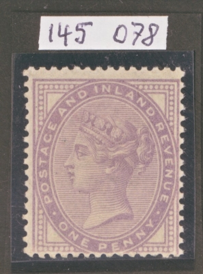 1881 1d Lilac SG 170 (14 Dots) Variety Broken (Missing) Frame Line at Base. Known on the 16 Dot but Unrecorded on 14 Dot…