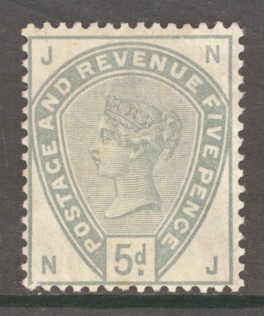 1883 5d Green SG 193 Lettered N.J.  A Fresh Lightly M/M  example. Cat £580