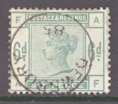 1883 6d Green SG 194  A Very Fine Used example