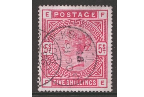 1883 5/- Rose SG 180  A Very Fine Used example