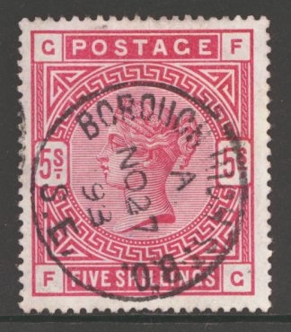 1883 5/- Rose SG 180  A Very Fine Used example