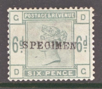 1883 6d Green specimen SG 194s A fresh M/M example