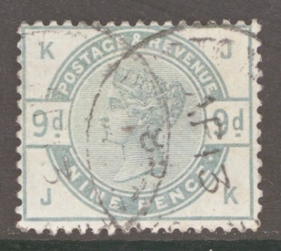 1883 9d Green SG 195 J.K  A  Very Fine Used example. Cat £480