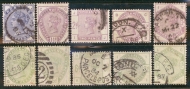 1883 ½d - 1/- Lilac and Green Issue SG 187 - 196  Good Used Set with above average colours