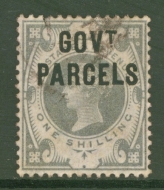 1887 Govt Parcels 1/- Green SG 068   A Fine Used example with Good Colour Cat £275