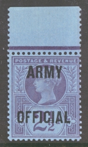 1896 Army Official 2½d Purple on Blue SG O44 A Superb Fresh U/M Marginal example