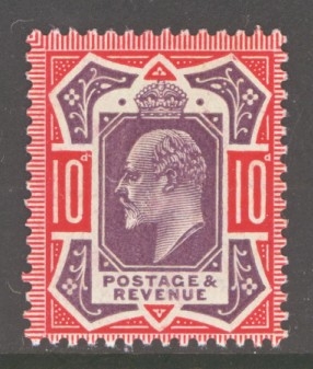 1902 10d Dull Purple + Scarlet SG 256  A Superb Fresh U/M example