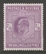 1902 2/6 Lilac SG 260 A Superb Extra Fresh lightly M/M example