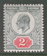 1902 2d Pale Grey Green + Scarlet SG 228 A Superb Fresh U/M example