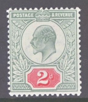 1902 2d Yellow Green + Carmine Red SG 225 A Superb Fresh U/M example