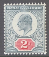 1902 2d Pale Grey Green + Scarlet SG 228 A Superb Fresh U/M example