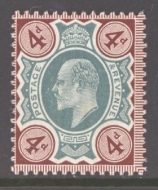 1902 4d Deep Green + Chocolate Brown SG 238  A Superb Fresh U/M example