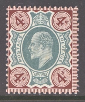 1902 4d Deep Green + Chocolate Brown SG 238  A Superb Fresh U/M example