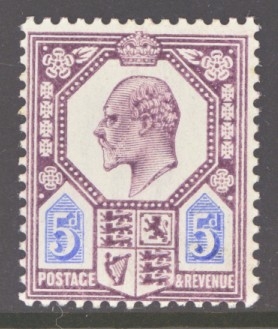 1902 5d Dull Purple + Ultramarine SG 242a  A Superb Fresh U/M example