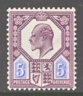 1902 5d Slate Purple + Ultramarine SG 243a  A Superb Fresh U/M example