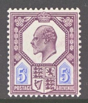 1902 5d Slate Purple + Ultramarine SG 243a  A Superb Fresh U/M example