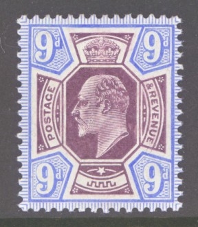 1902 9d Slate Purple + Ultramarine SG 251a  A Superb Fresh U/M example