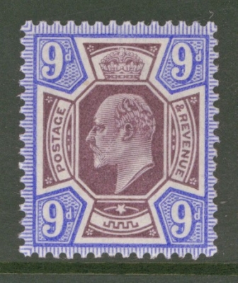 1902 9d Slate Purple + Ultramarine SG 251 A Superb Fresh U/M example