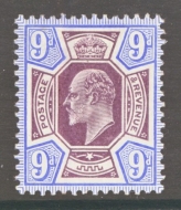 1902 9d Slate Purple + Deep Ultramarine (C) SG 251a (Spec M40 4) A Superb Extra Fresh U/M example. Cat £275