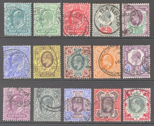 1902 Edward V11 Set of 15 SG 215 - 314