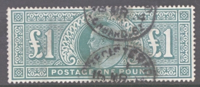 1902 £1 Dull Blue Green SG 266  A Fine Used well centred example. Cat £850