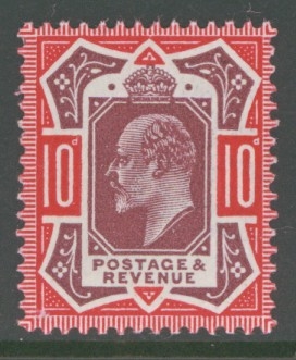 1911 10d Dull Purple + Scarlet SG 309  A Superb Fresh U/M example