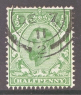 SG 324 1911 ½d Yellow (Crown Wmk) Die B 