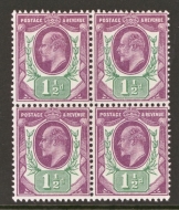 1911 1½d Reddish Purple + Bright Green SG 287 Superb U/M