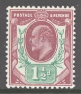 1911 1½d Reddish Purple + Bright Green  SG 287  A Superb Fresh U/M example