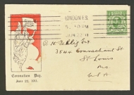 1911 22nd June Downey Head on Junior philatelic society FDC