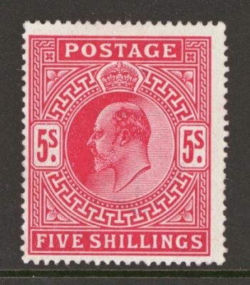 1911 5/- Carmine SG 318 Superb U/M