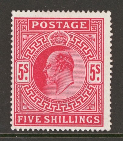 1911 5/- Carmine SG 318 Superb U/M