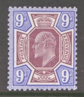 1911 9d Dull Reddish Purple + Blue SG 307 Spec (M41 3)  A Superb Fresh U/M example