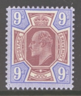 1911 9d Reddish Purple + Light Blue SG 306 A Fresh U/M example