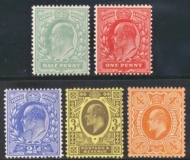 1911 Edward V11 Perf 15 Set M/M