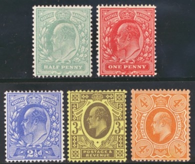 1902 Edward V11 Perf 15 Set U/M