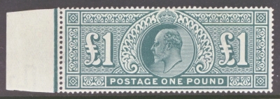 1911 £1 Deep Green SG 320  A Superb Fresh U/M marginal example. ex Gibbons still on original stock card 