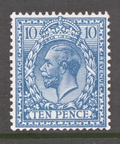 1912 10d Deep Turquoise Blue SG 394a A Fresh U/M example with superb colour