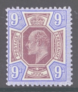 1911 9d Dull Reddish Purple + Blue SG 306a.  A Superb Fresh U/M example