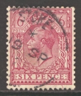 1912 Royal Cypher 6d Purple Perf 14  SG 385a