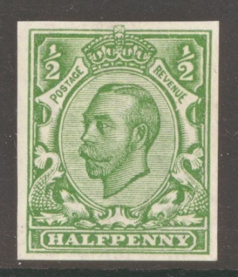 1912 ½d Green variety Imperf SG 350b A Fresh U/M example with 4 good margins