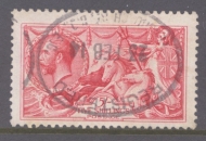 1913 5/- Rose Carmine SG 401 A Fine Used example. Cat £325