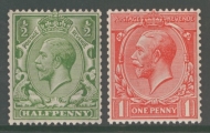 1913 ½d + 1d Multiple Cypher Set SG 397-98. A Superb Fresh U/M Set