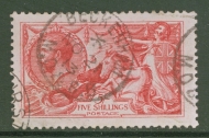 1913 5/- Rose Carmine SG 401 A Fine Used example. Cat £325