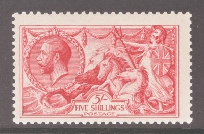 1913 5/- Rose Carmine SG 401 A Superb Fresh U/M example with Superb colour