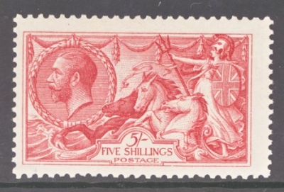 1913 5/- Rose Carmine SG 401 Superb fresh U/M example