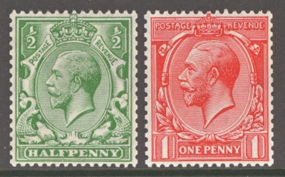 1913 ½d + 1d Multiple Cypher Set SG 397-98. A Superb Fresh U/M Set