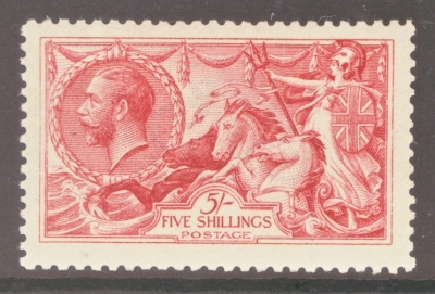 1915 5/- Bright Carmine SG 409 A Superb Fresh well Centred U/M example