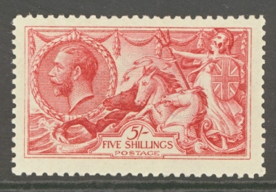 1915 5/- Bright Carmine SG 409 A Superb Fresh Well Centred example.