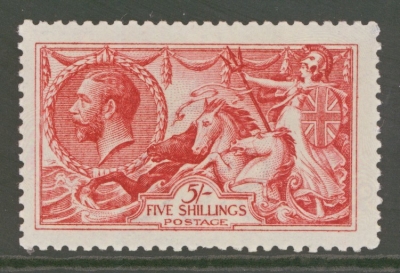 1915 5/- Bright Carmine SG 409 A Superb Fresh U/M example. Cat £1,100